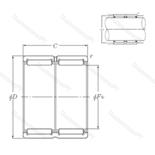 Подшипник игольчатый радиальный RNA 6919R