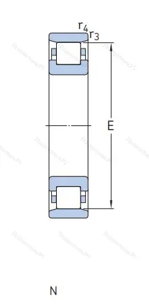 Роликовый цилиндрический подшипник N 311 ECM/P 63 от производителя  SKF