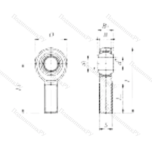 Подшипник скольжения сферический POSB 7