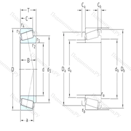 Подшипник роликовый радиально-упорный T 7FC 065/QCL 7C