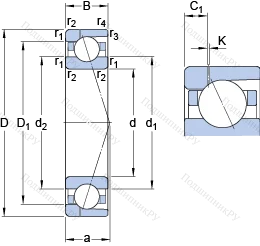 Подшипник 7030 ACD/HCP 4AH 1 в Мурманске