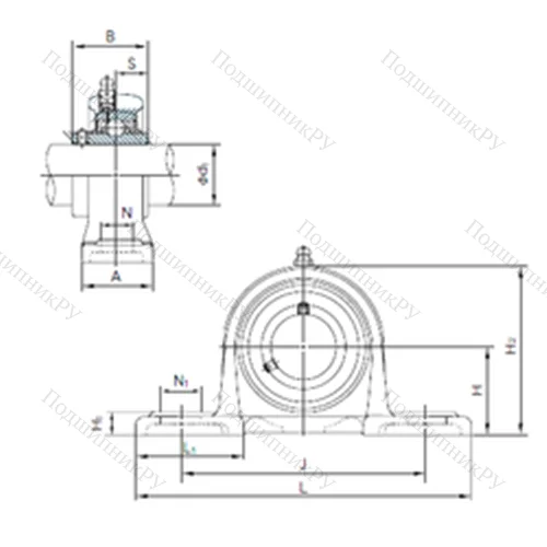 Подшипниковый узел шариковый радиальный MUCP 207