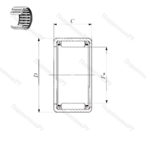 Подшипник игольчатый радиальный TLA 3020 Z