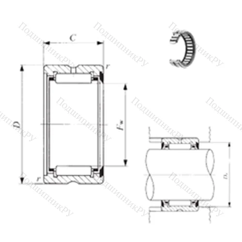 Подшипник игольчатый радиальный RNA 49/82U