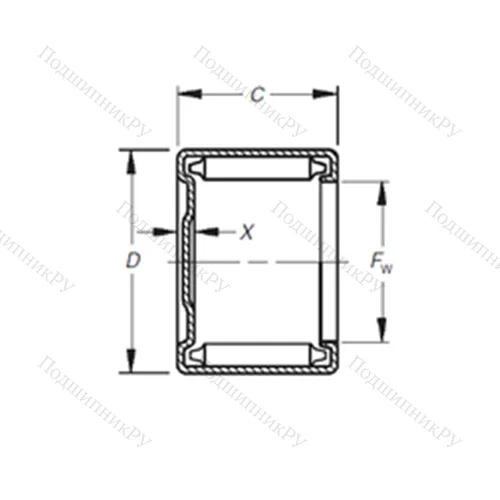 Подшипник игольчатый радиальный M-14121