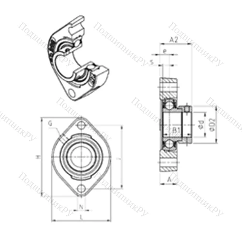 Подшипниковый узел шариковый радиальный