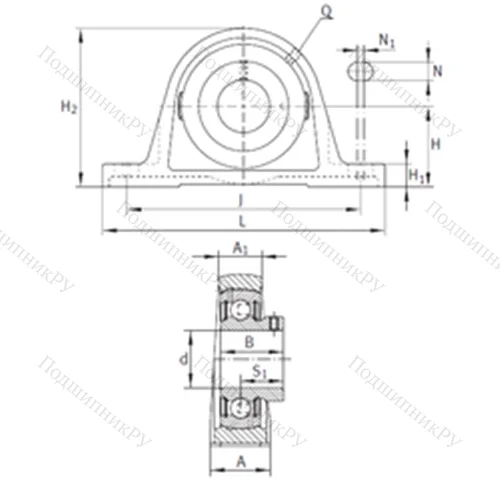 Подшипниковый узел шариковый радиальный PASEY 3/4