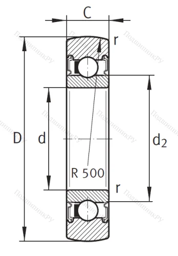 Подшипник LR 606 2RSR HLC
