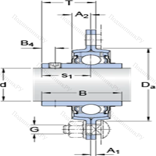 Фланцевые подшипниковые узлы типа Y (литой корпус, круглый фланец, крепление стопорными винтами) PFD 20 TF