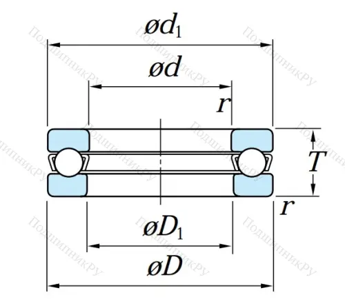 Упорный шариковый подшипник 51409 от производителя  KOYO
