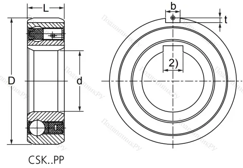 Подшипник обгонной муфты  CSK 15 PP в Мурманске