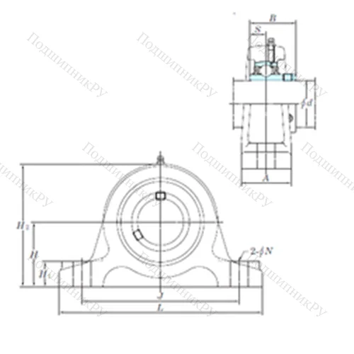 Подшипниковый узел шариковый радиальный UCIP 313-40