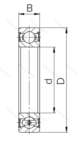 Шариковый однорядный подшипник 180314 (6314 2RS) в Мурманске
