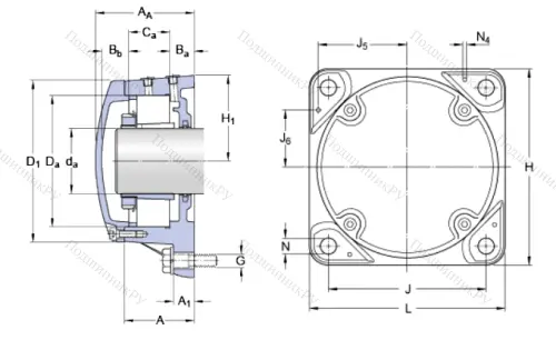 Подшипниковый фланцевый корпус FNL 516 A в Мурманске
