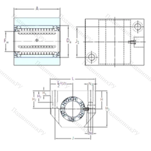 Подшипник шариковый линейный LUND 12-2LS