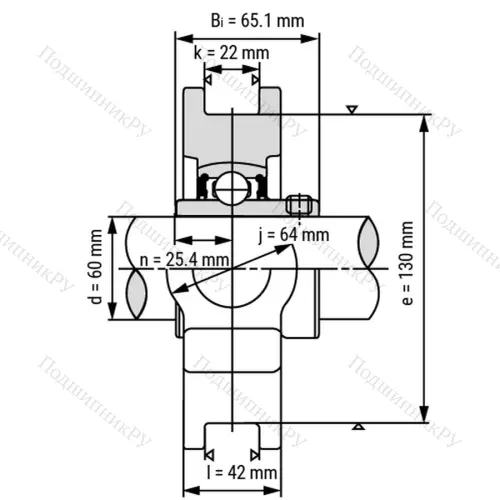 Подшипниковый узел UCT 309 - Вал: 45 мм от производителя  LPZ