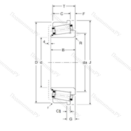 Подшипник роликовый радиально-упорный 307506/307636C