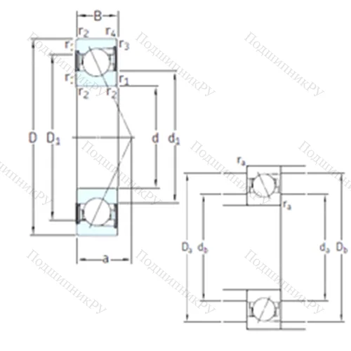 Подшипник шариковый радиально-упорный SS 7215 CD/P 4A от производителя  SKF