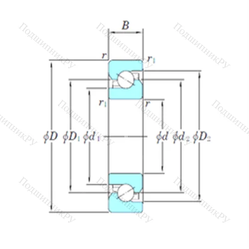 Подшипник шариковый упорно-радиальный SAC 3062B от производителя  KOYO