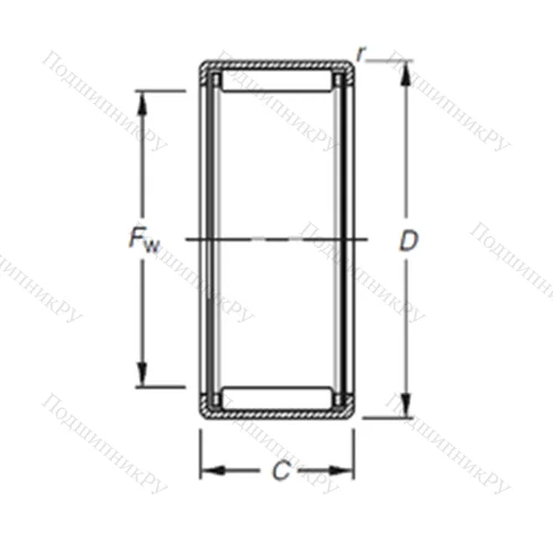 Подшипник игольчатый радиальный HK 6012