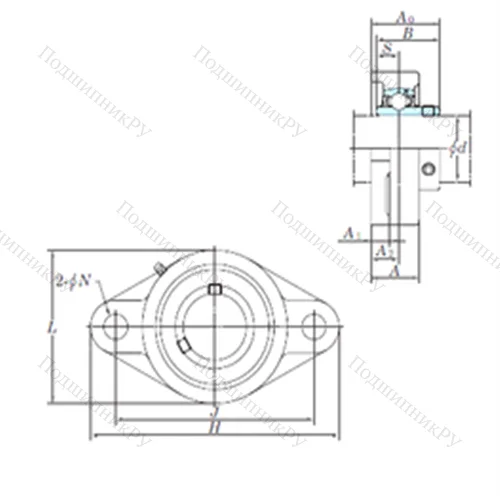 Подшипниковый узел шариковый радиальный UCFL 315-48