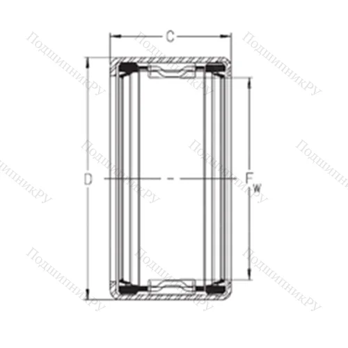 Подшипник игольчатый радиальный SCE 57PP