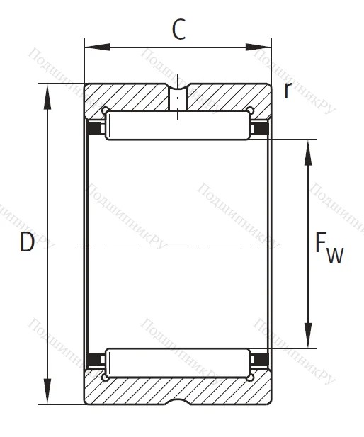 Игольчатый подшипник NK 15/16 XL