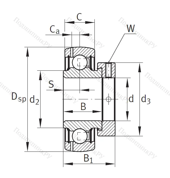 Корпусный подшипник GRAE 40 XL NPP B