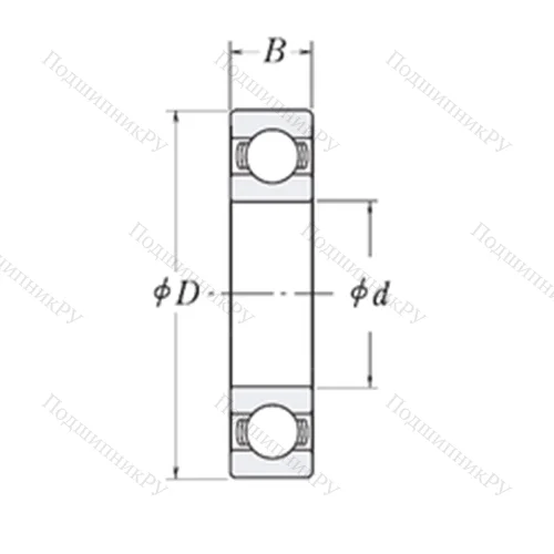 Подшипник шариковый радиальный KLNJ 3/8