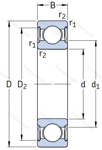 Однорядный шариковый подшипник W 61801 2RS 1 в Мурманске