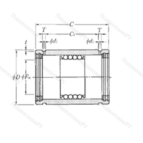 Подшипник шариковый линейный KD 5580100LL