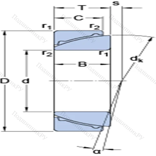 Радиально-упорные сферические подшипники скольжения, не требующие техобслуживания GAC 100 F от производителя  SKF