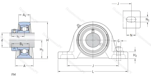 Подшипниковый корпус SY 508 M (P 208) в Мурманске