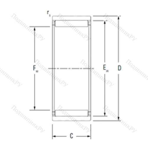 Подшипник игольчатый радиальный RNAO 45X 55X 17