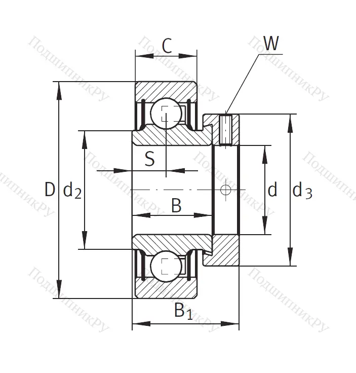Закрепляемый подшипник RAE 30-XL-NPP-FA 106