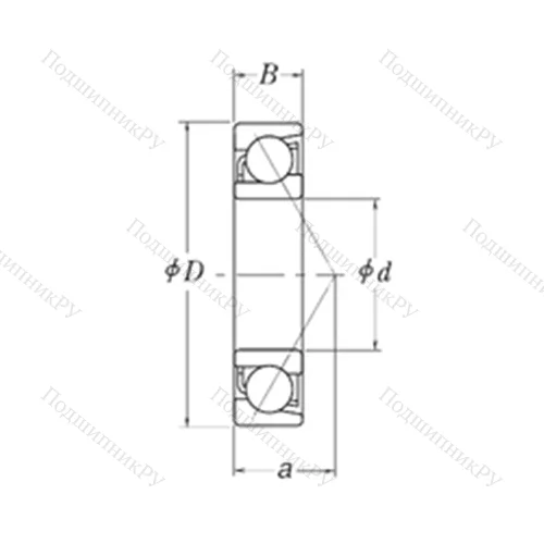 Подшипник шариковый радиально-упорный MJT 1.3/4