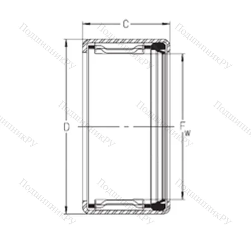 Подшипник игольчатый радиальный SCE 58P