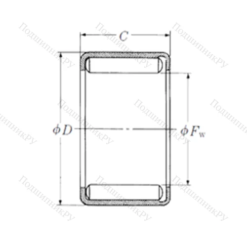 Подшипник игольчатый радиальный Y-812
