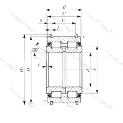 Подшипник роликовый радиальный NAS 5084UU