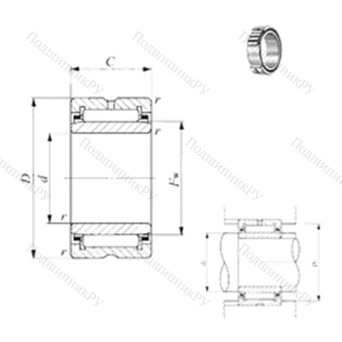Подшипник игольчатый радиальный TAFI 10013030