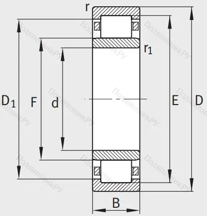 Роликовый цилиндрический подшипник NU 313 E XL TVP 2 от производителя  FAG