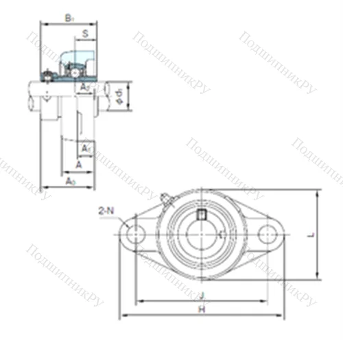 Подшипниковый узел шариковый радиальный UGFL 205