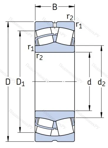 Сферический роликовый подшипник 53612 Н (22312 W 33) в Мурманске