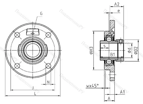 Подшипниковый узел  RME 65-214 XL в Мурманске