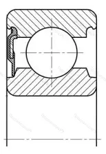 Подшипник 6218 RS размер 90x160x30