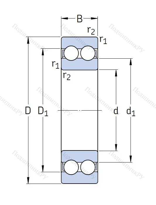 Двухрядный шариковый подшипник