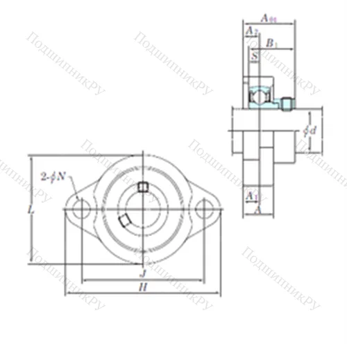 Подшипниковый узел шариковый радиальный ALF 201
