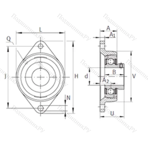 Подшипниковый узел шариковый радиальный