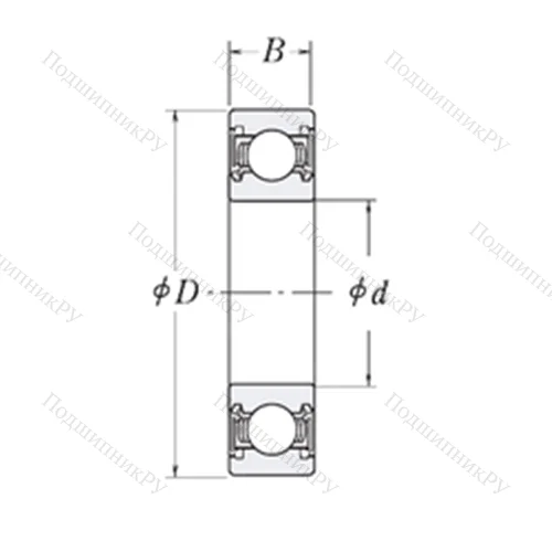 Подшипник шариковый радиальный KLNJ 1/2-2RS