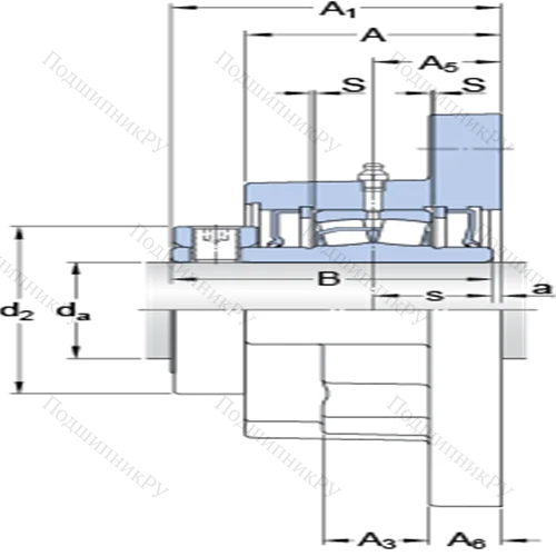 Фланцевые роликоподшипниковые узлы (стопорное кольцо, для дюймовых валов) FYR 2
